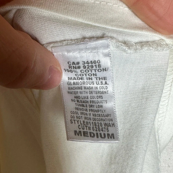 Juicy Couture “Why Am I Always Hungry” T-Shirt with Crystals Sz. M - Picture 3 of 6